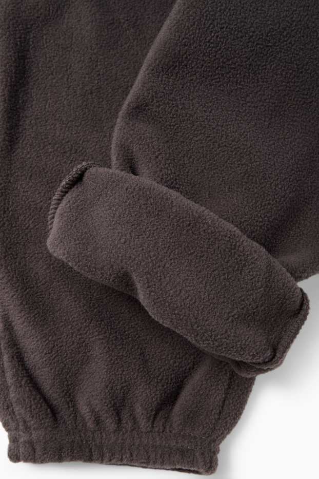 Copii - Băieți - Pantaloni de trening cargo din fleece - gri închis