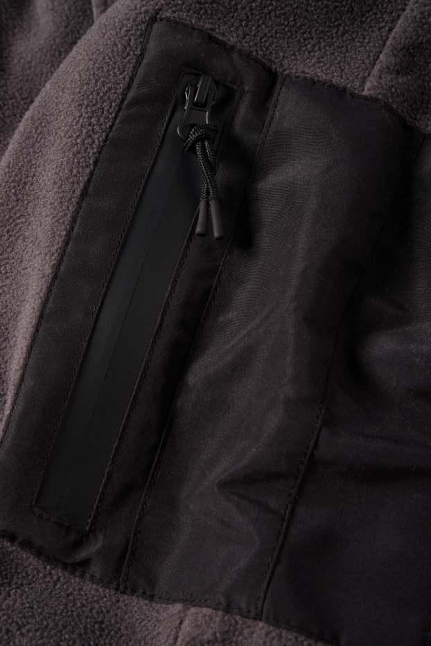 Copii - Băieți - Pantaloni de trening cargo din fleece - gri închis