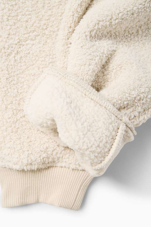 Enfants garçons - Pantalon de jogging en polaire - blanc crème