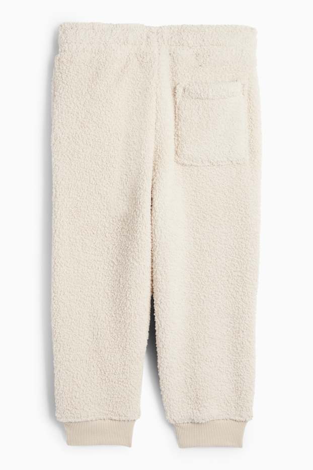 Enfants garçons - Pantalon de jogging en polaire - blanc crème