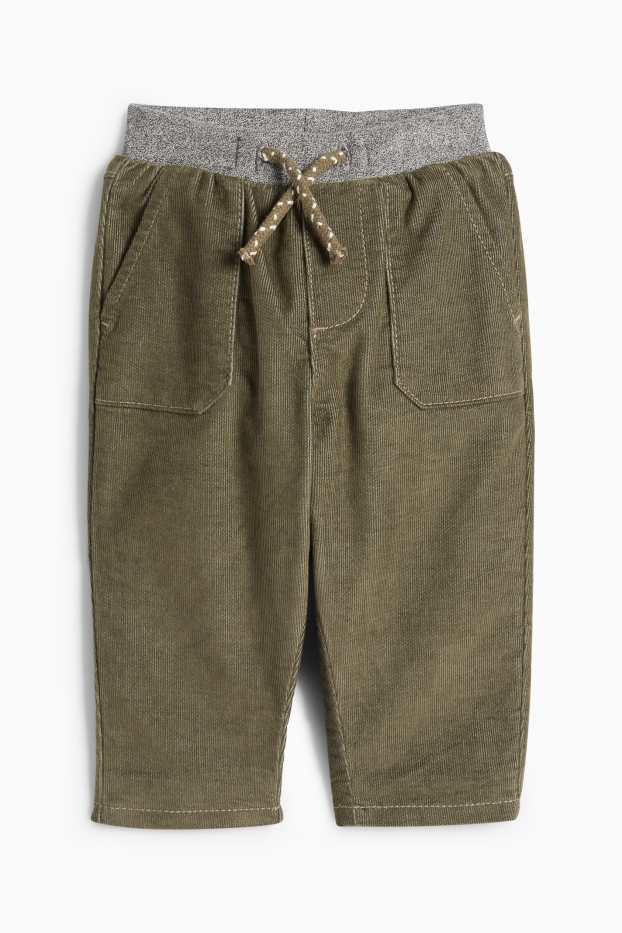 Nadó nen - Pantalons de pana tèrmics per a nadó - verd fosc