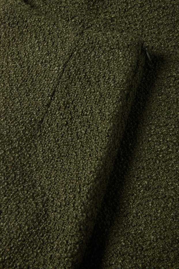 Damen - Bouclé-Minirock - dunkelgrün