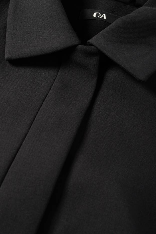 Women - Cropped blazer - fitted - black