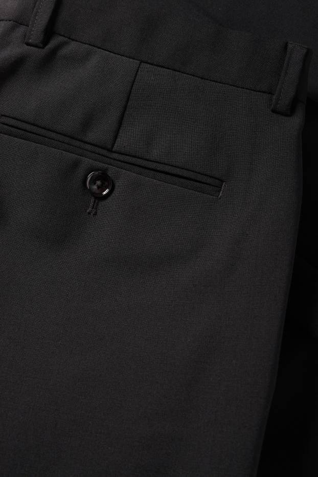 Bărbați - Pantaloni modulari - regular fit - Flex - amestec de lână - LYCRA® - negru