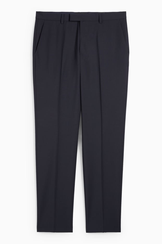 Men - Mix & match trousers - regular fit - Flex - wool blend - LYCRA® - dark blue