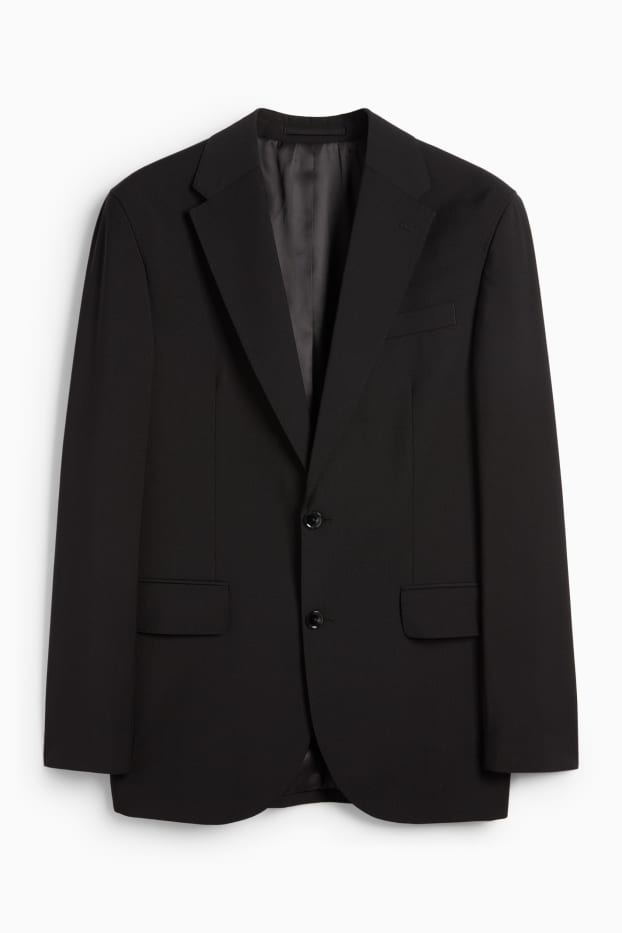 Bărbați - Sacou modular - regular fit - Flex - amestec de lână - LYCRA® - negru