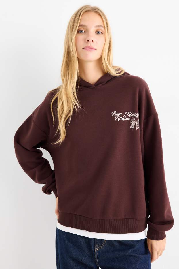 Dames - Hoodie - donkerrood