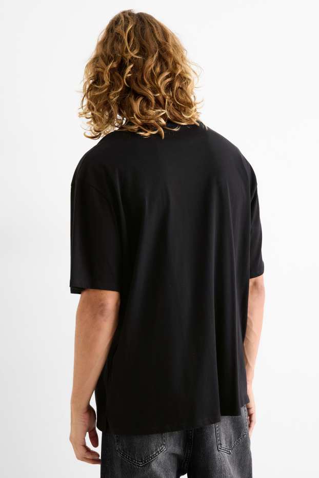 Herren - T-Shirt - Relaxed Fit - schwarz