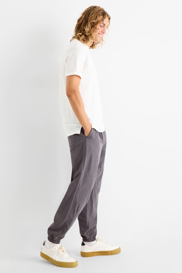 Hommes - Pantalon - loose fit - gris