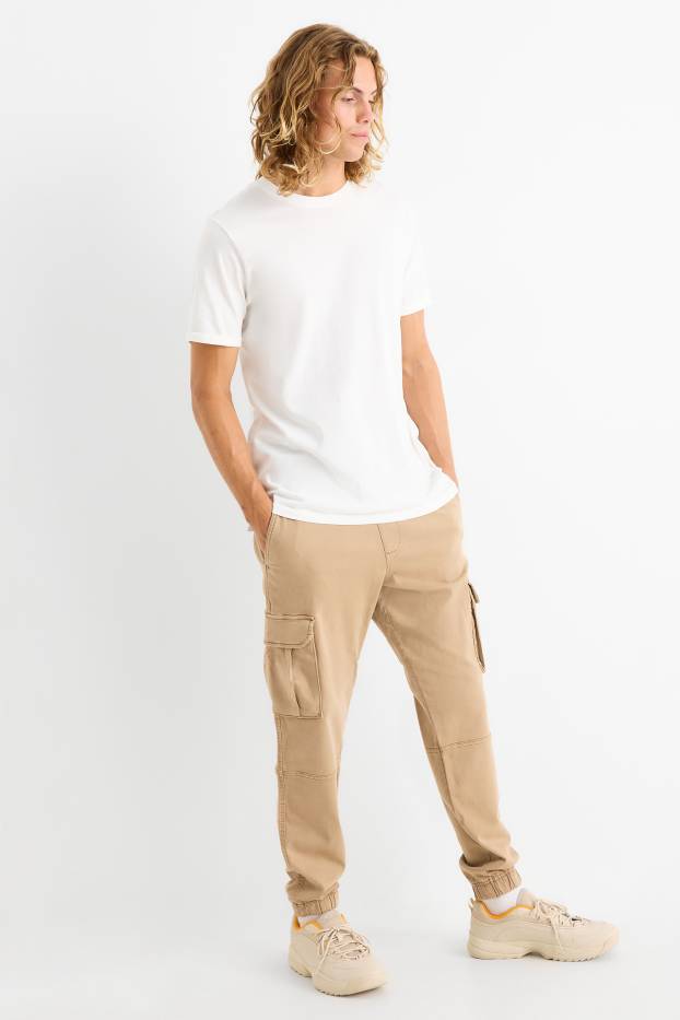 Herren - Cargohose - Tapered Fit - LYCRA® - taupe