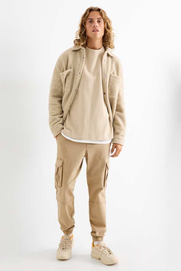 Herren - Cargohose - Tapered Fit - LYCRA® - taupe