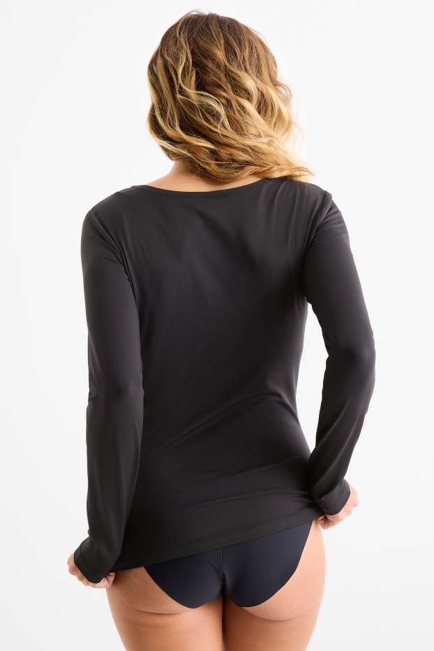 Dames - Thermo-ondershirt - zwart