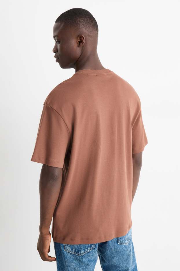 Bărbați - Tricou - relaxed fit - maro