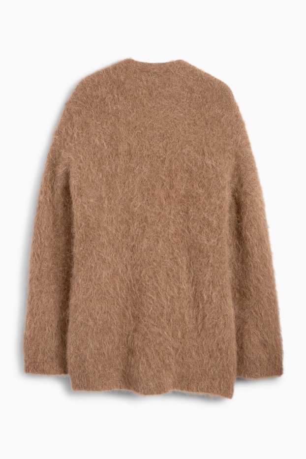 Donna - Cardigan - misto alpaca - marrone