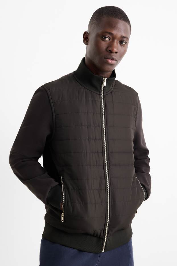 Hombre - Sudadera con cremallera - negro