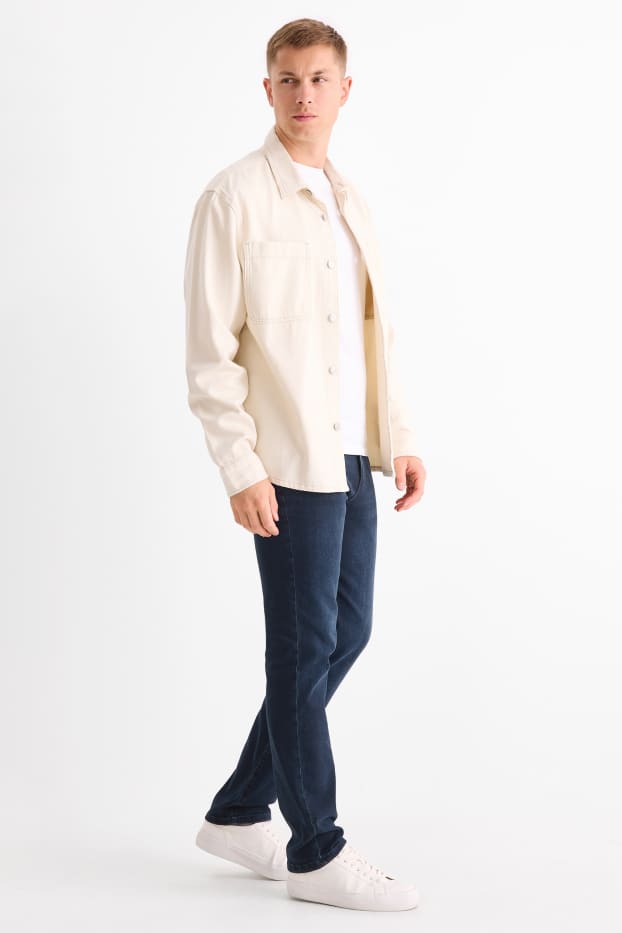 Femmes - Straight jean - mid waist - LYCRA® - jean bleu foncé