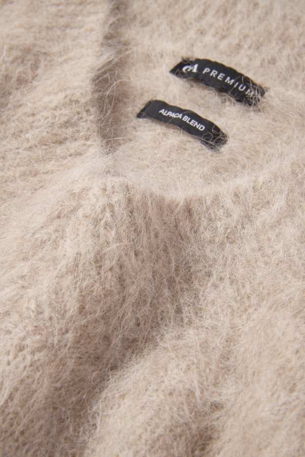 Mujer - Jersey - mezcla de alpaca - beige claro