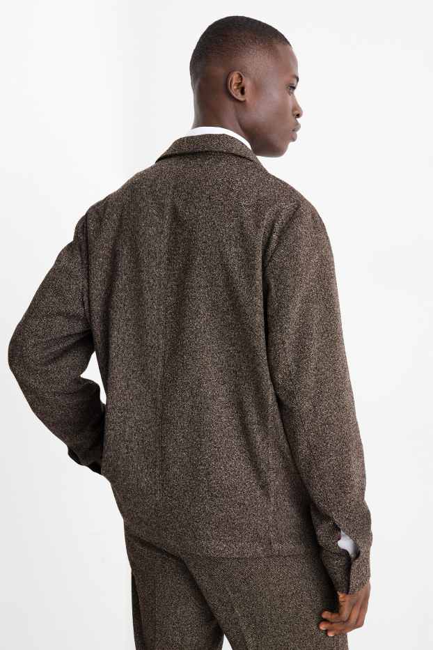 Bărbați - Sacou modular - regular fit - stretch - structurat - maro