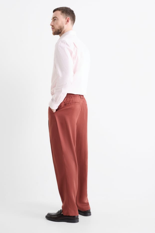 Home - Pantalons combinables - regular fit - marró vermellós