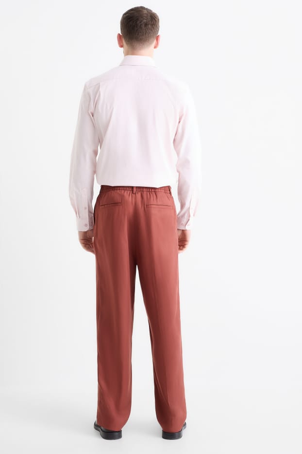 Home - Pantalons combinables - regular fit - marró vermellós
