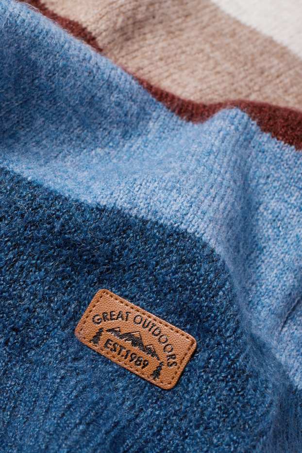Kinderen: jongens - Trui - gestreept - bruin / blauw