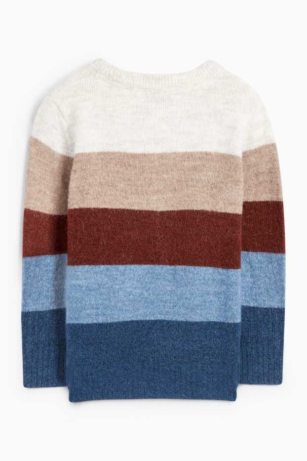 Kinderen: jongens - Trui - gestreept - bruin / blauw