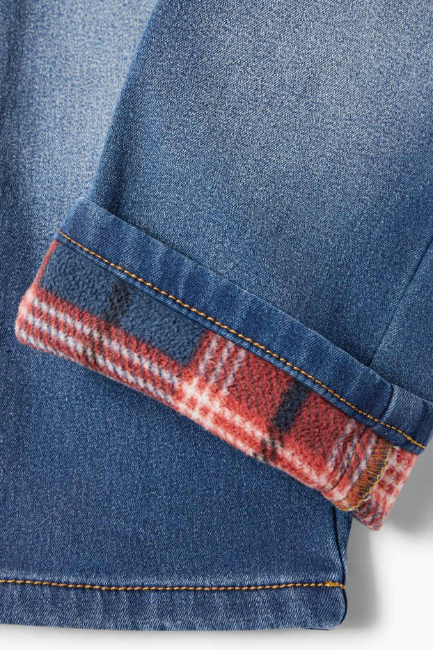 Kinder Buben - Straight Jeans - Thermojeans - jeansblau