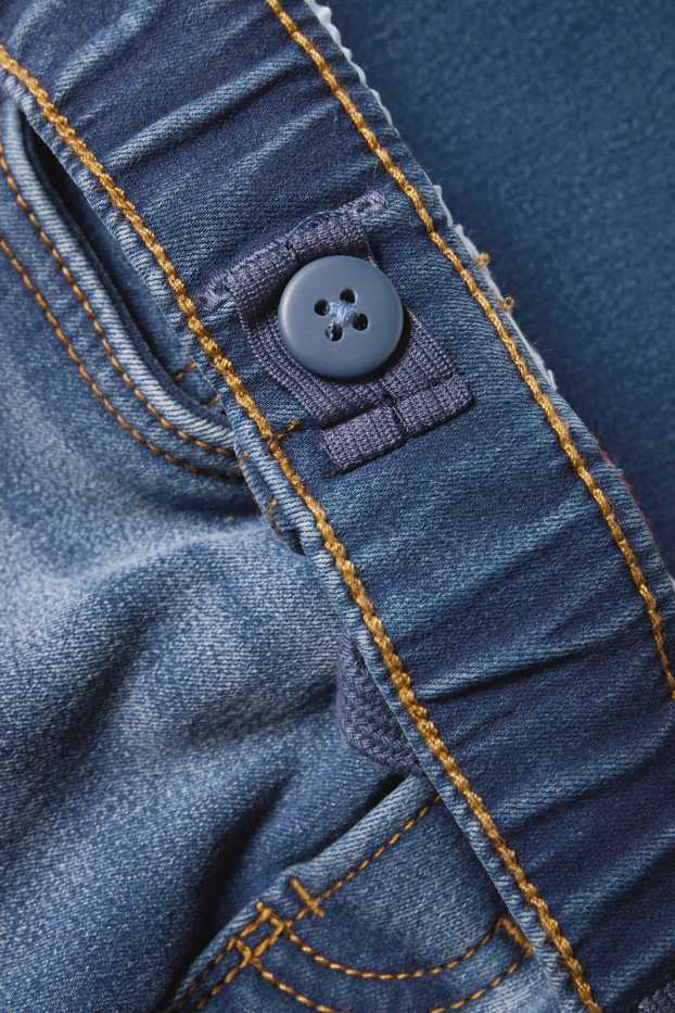 Kinder Buben - Straight Jeans - Thermojeans - jeansblau