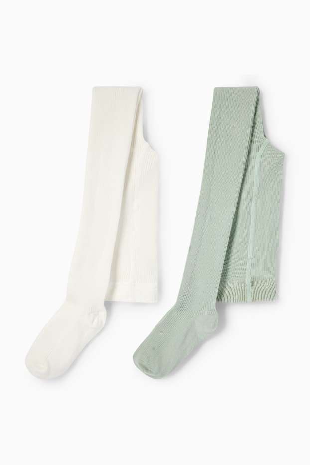 Kinder Mädchen - Multipack 2er - Strumpfhose - hellgrün