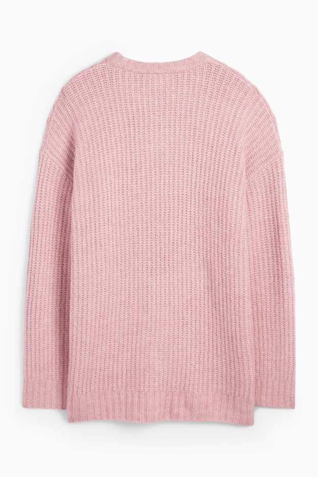 Women - Jumper - ribbed - rose