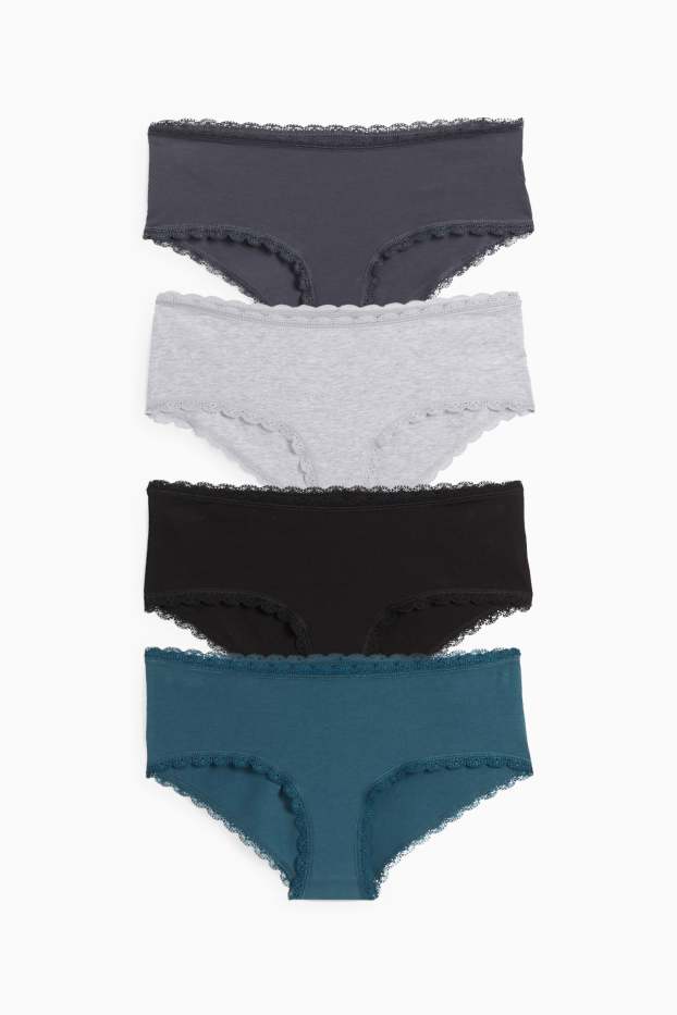 Damen - Multipack 4er - Hipster - dunkelblau