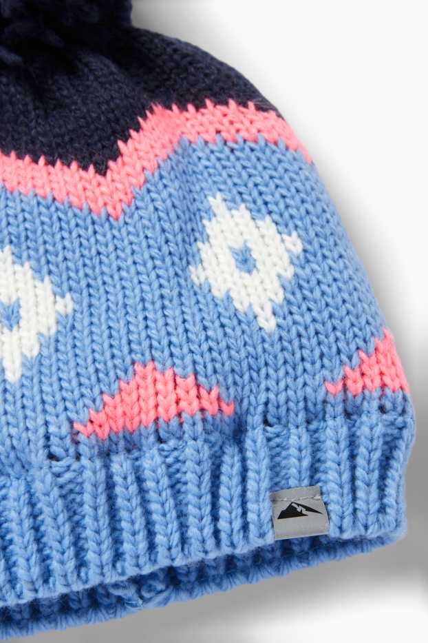 Nena - Gorro d’esquí amb borla - amb motiu - blau