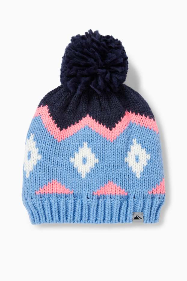 Nena - Gorro d’esquí amb borla - amb motiu - blau