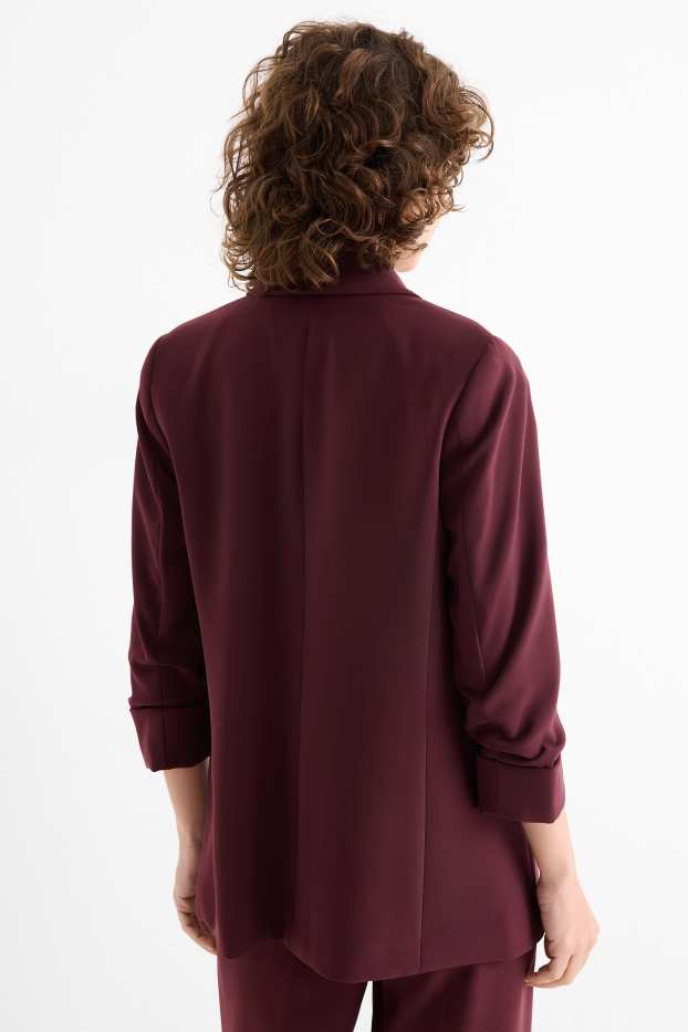 Damen - Business-Blazer - Regular Fit - bordeaux