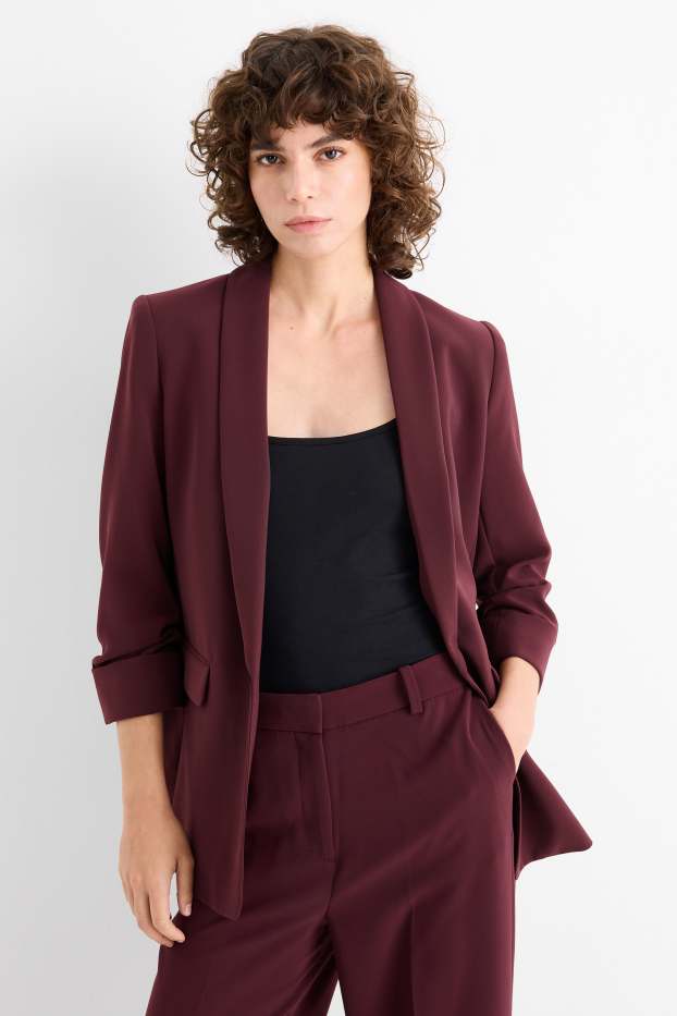 Damen - Business-Blazer - Regular Fit - bordeaux