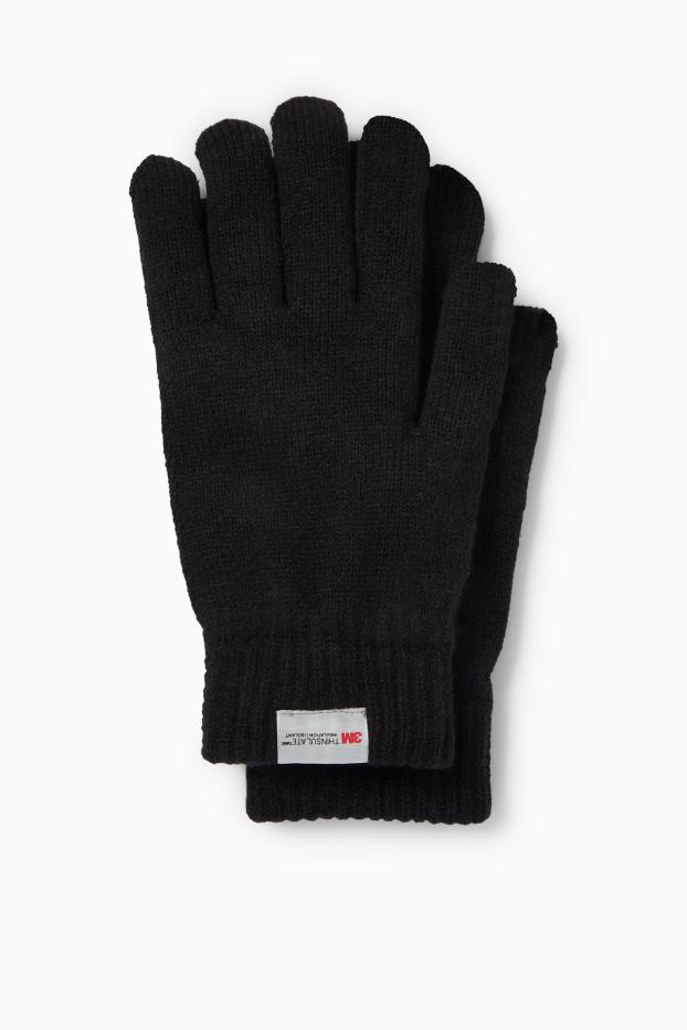 Hommes - Gants à fonction tactile - noir