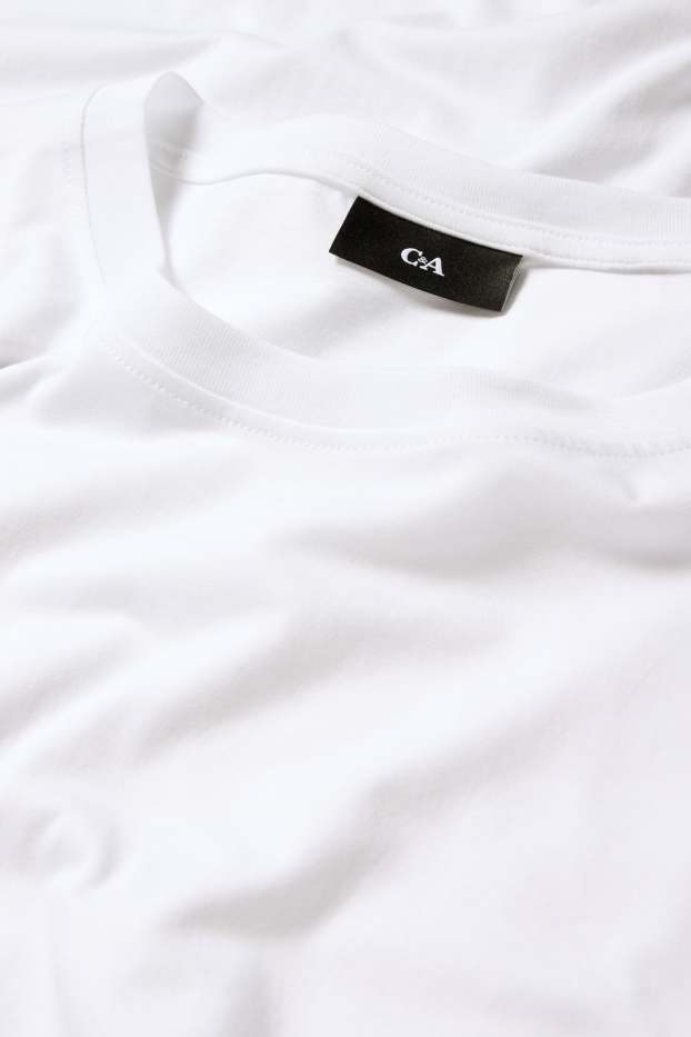Heren - Set van 5 - T-shirt - regular fit - wit