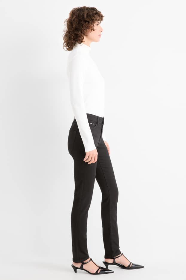 Damen - Slim Jeans - Mid Waist - Shaping Jeans - schwarz