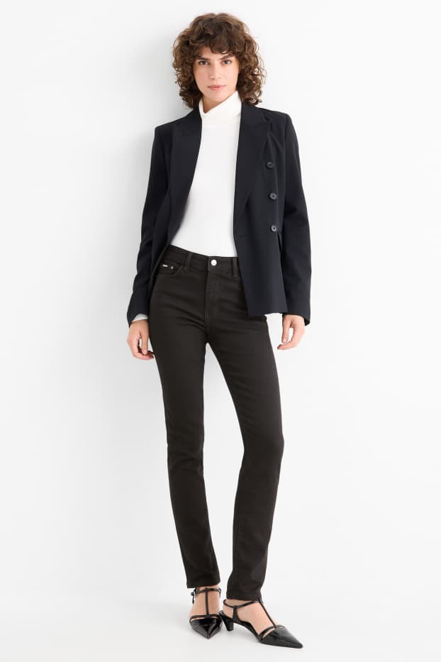 Damen - Slim Jeans - Mid Waist - Shaping Jeans - schwarz