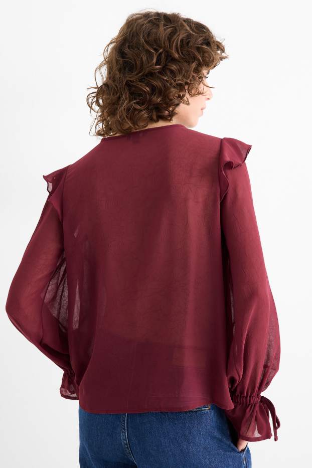 Women - Blouse - bordeaux