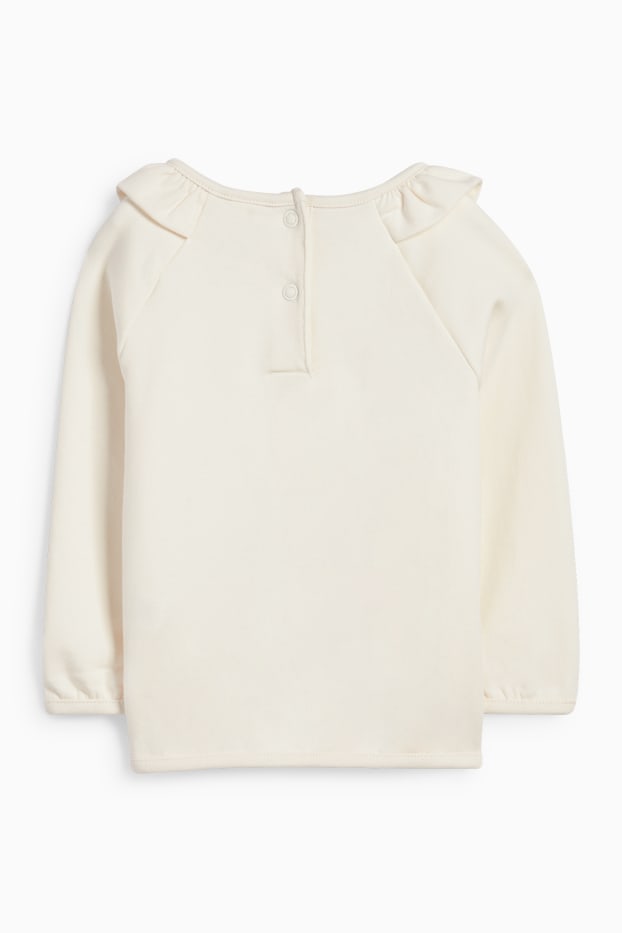 Baby Girls - Fox and hedgehog - baby sweatshirt - cremewhite