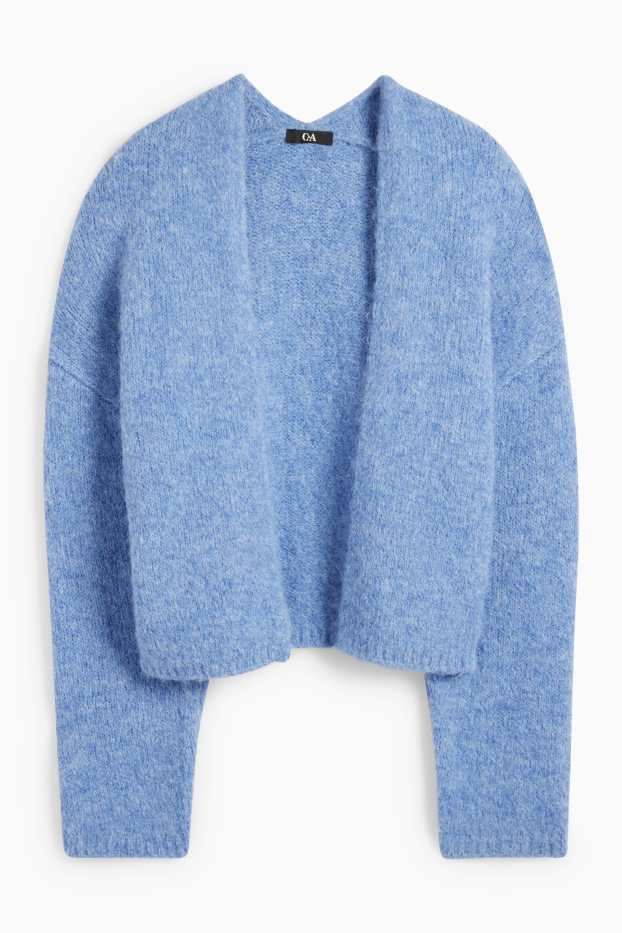 Dámské - Pletený kardigan - světle modrá