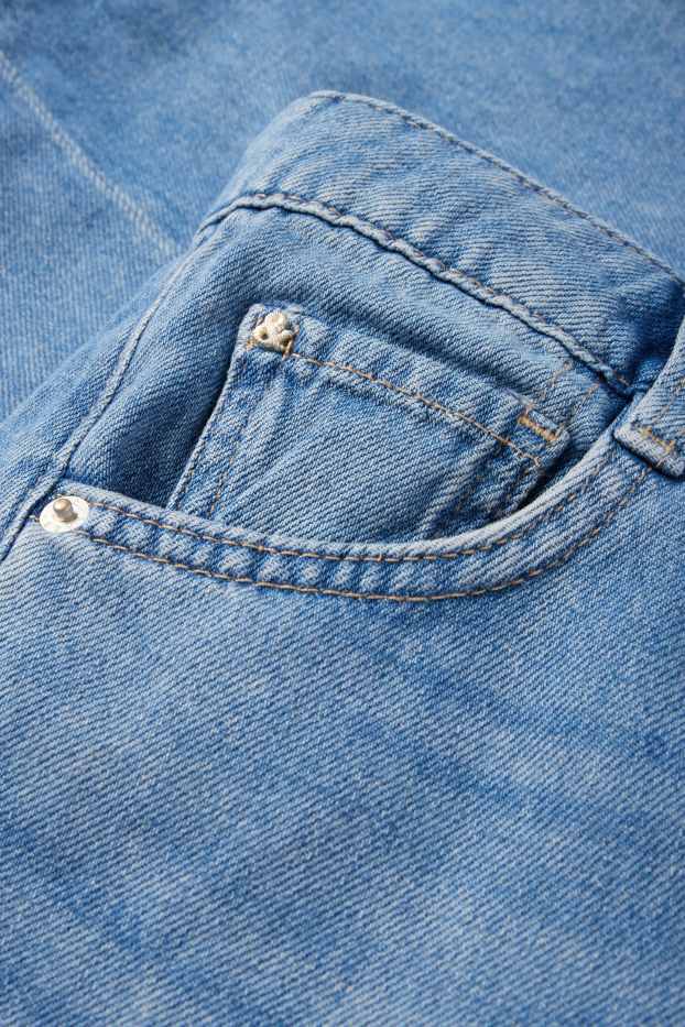 Dames - Wide leg jeans - mid waist - jeanslichtblauw
