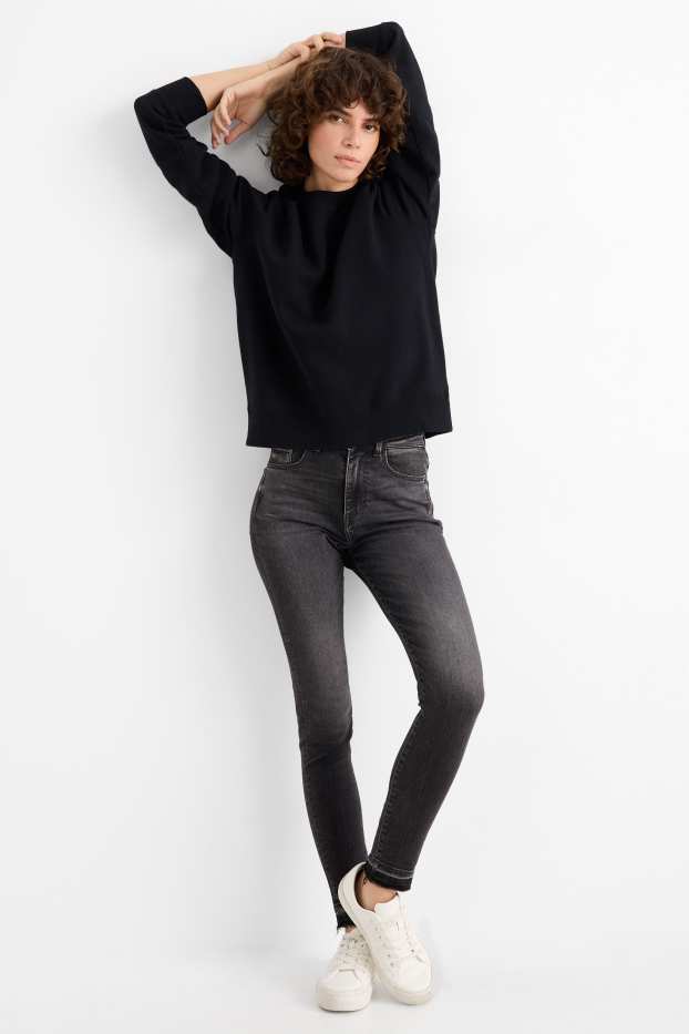 Femei - Skinny jeans - talie înaltă - fibră LYCRA® ADAPTIV - denim-gri