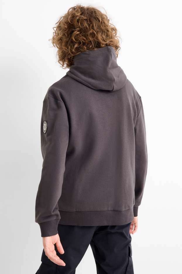 Kinder Jungen - Skater - Hoodie - dunkelgrau