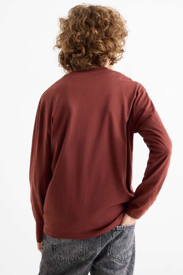 Bambini - Motivo gorilla - maglia a maniche lunghe - marrone