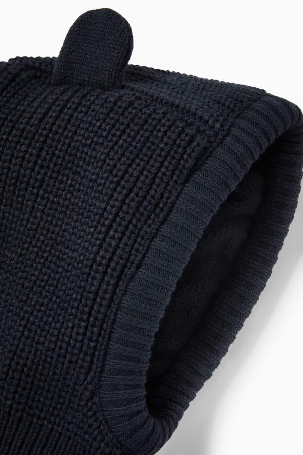 Baby Boys - Baby balaclava - ribbed - dark blue
