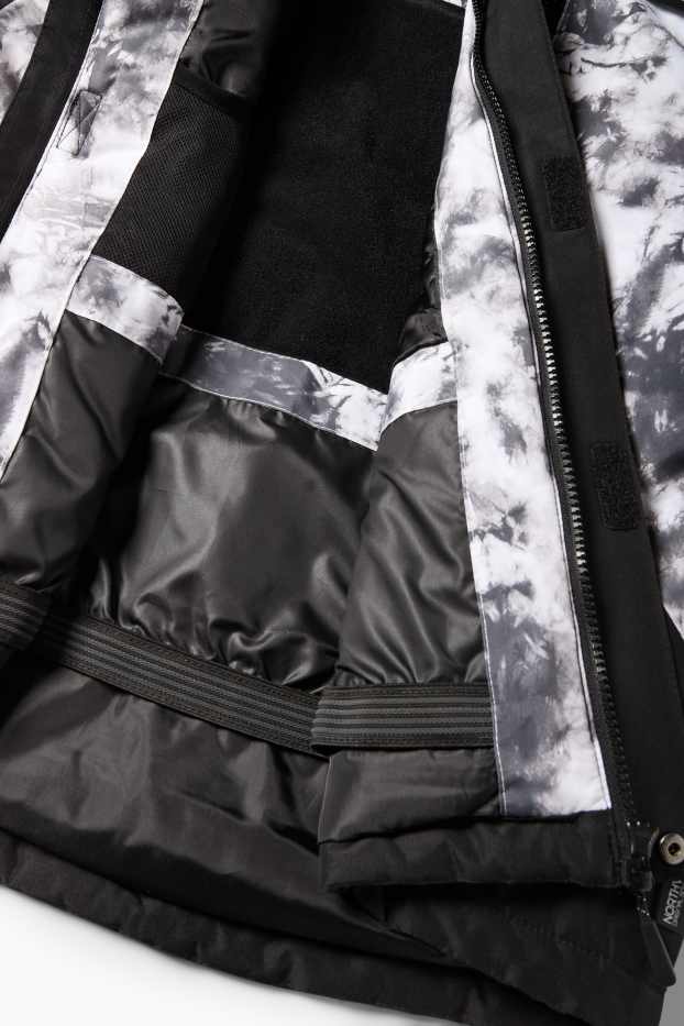 Kinderen: jongens - Ski-jas met capuchon - waterdicht - zwart