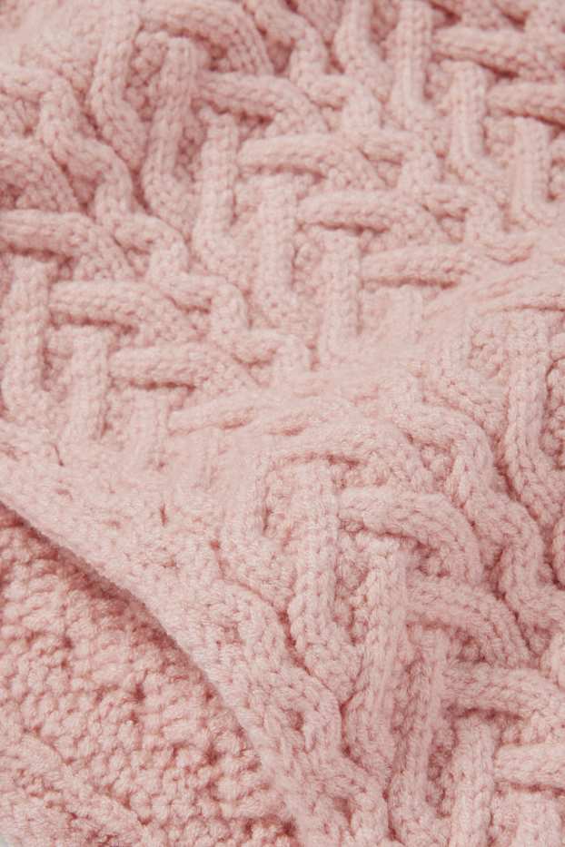 Kinder Mädchen - Schal - Zopfmuster - rosa