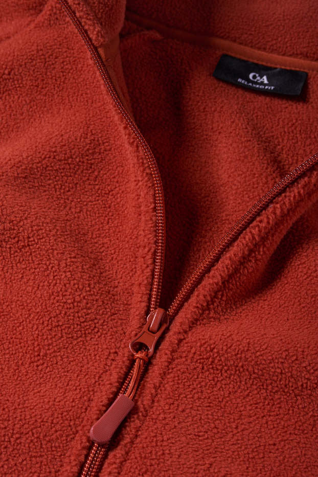 Hommes - Veste en polaire - orange foncé